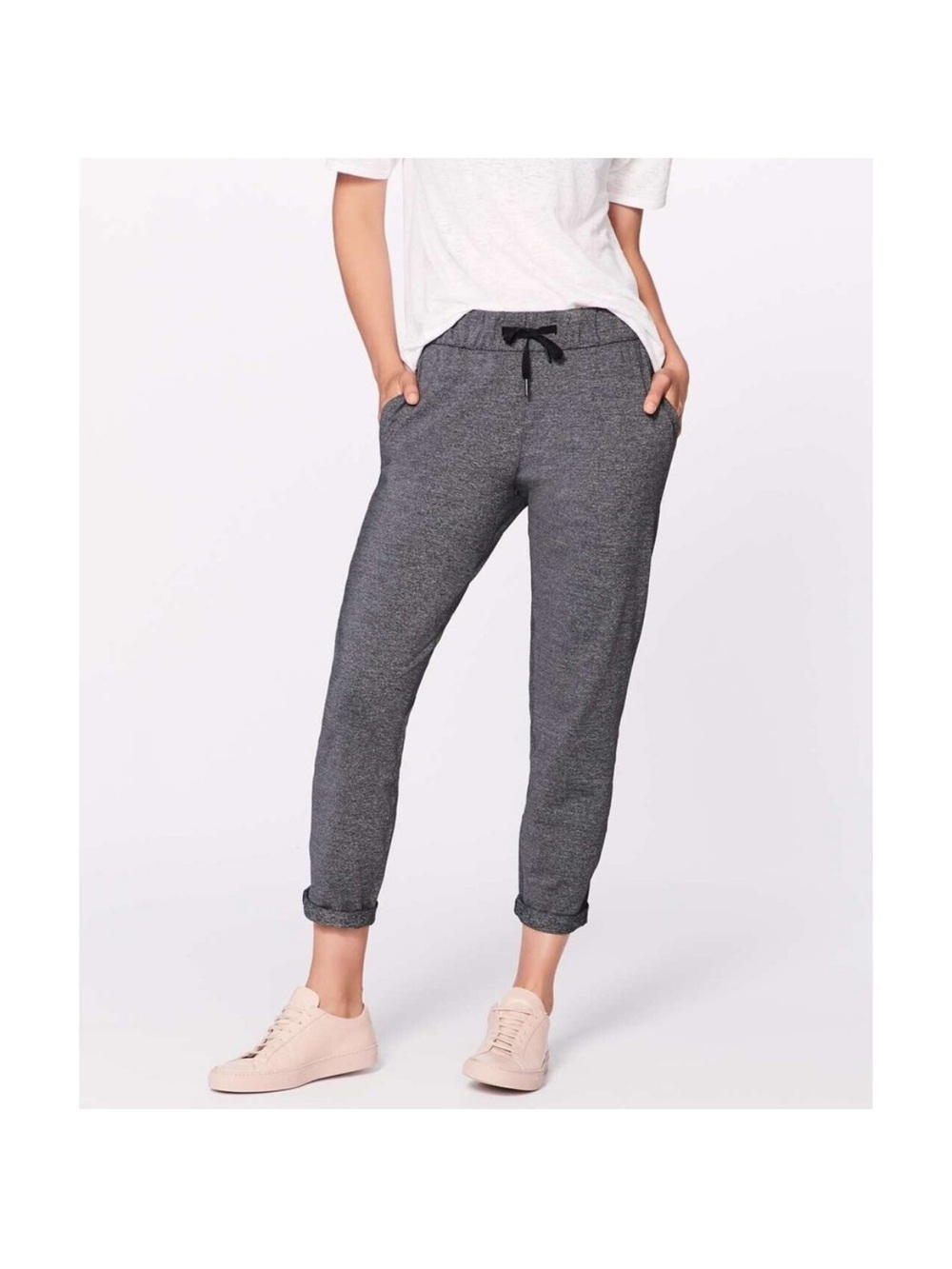 Lululemon On The Fly Pant *28" Heathered Black Size 2